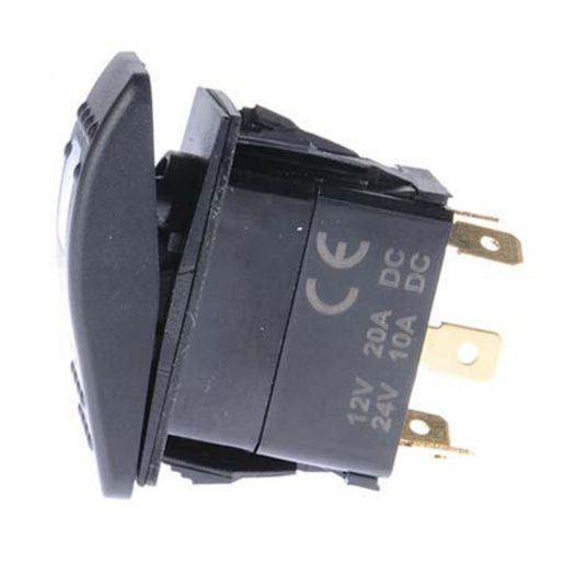 Drivetech 4x4 Rocker AUX Lights Switch On/Off SPST 12 or 24V Blue Illumination - DT-11013