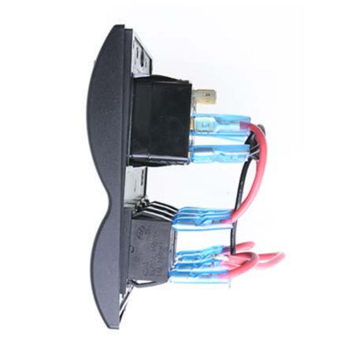 Drivetech 4x4 Rocker 4 Switch Panel On - Off - SPST 12 or 24V Blue Illumination - DT-11030