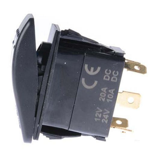 Drivetech 4x4 Rocker Beacon Switch On/Off SPST 12 or 24V Blue Illumination - DT-11012