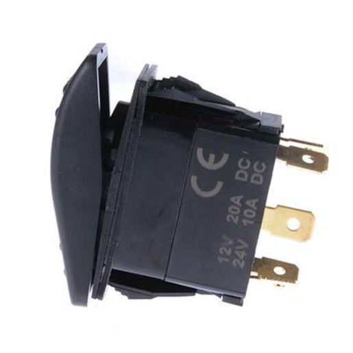 Drivetech 4x4 Rocker Roof Lights Switch On/Off SPST 12 or 24V Blue Illumination - DT-11010