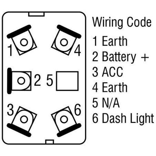 Drivetech 4x4 Rocker Light Bar Switch On/Off SPST 12 or 24V Blue Illumination - DT-11021
