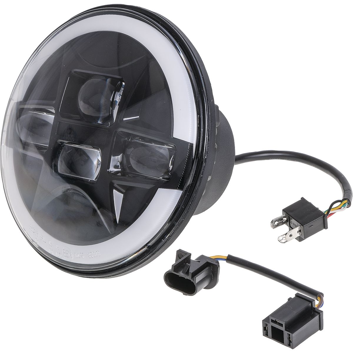 Drivetech 4X4 7 Inch LED Headlight, H4 High/Low Beam, ADR Approved, 6000K IP67 12/24V - DTHL7LED