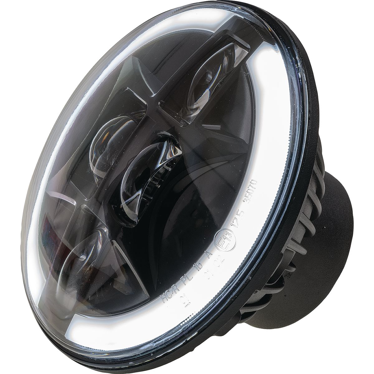 Maxi Trac 7 Inch LED Headlight, H4 Connector, High/Low Beam, Single 12/24V - MTHL7LED