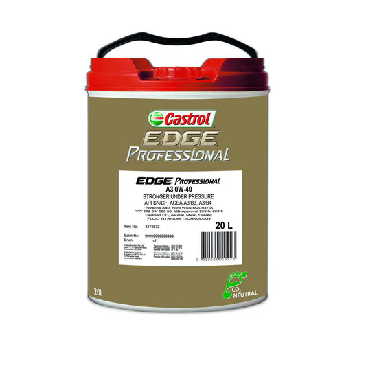 Castrol Edge Professional A3 0W-40 Engine Oil 20L - 3373872