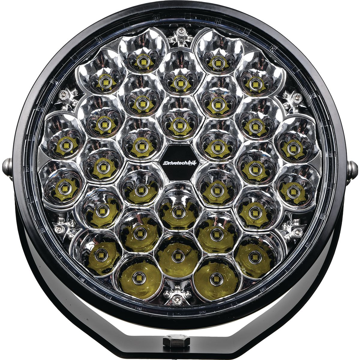 Drivetech 4X4 220mm Round LED Driving Light Black - DT-DR220