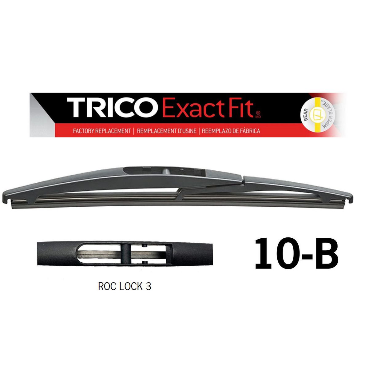 Trico Exact Fit Rear Wiper Blade 250mm - 10-B