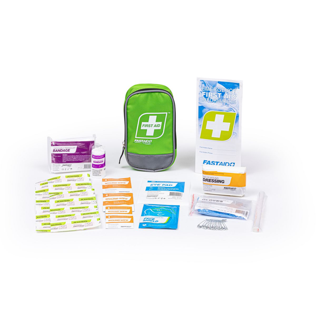 FastAid 76 Piece First Aid Kit, Small Soft Case - FANCC30
