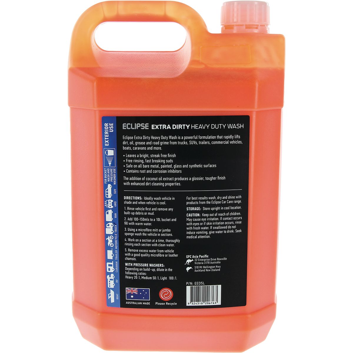 Eclipse Extra Dirty 4WD and Truck Wash 5L - EED5L