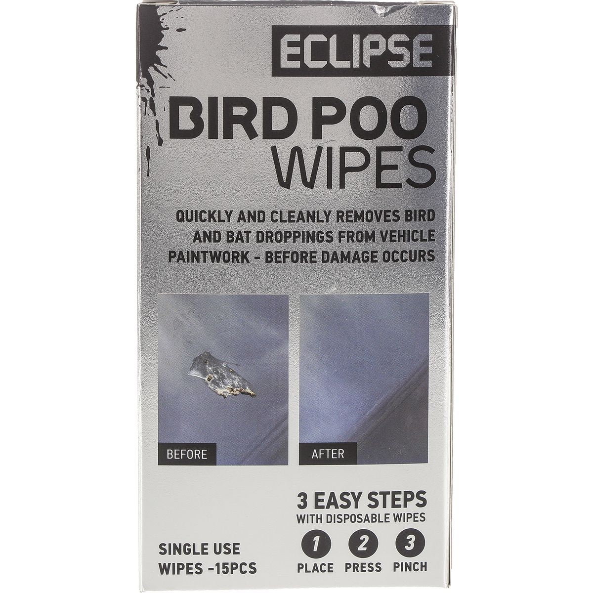 Eclipse Bird Poo Wipes 15 Pack - EBPW15