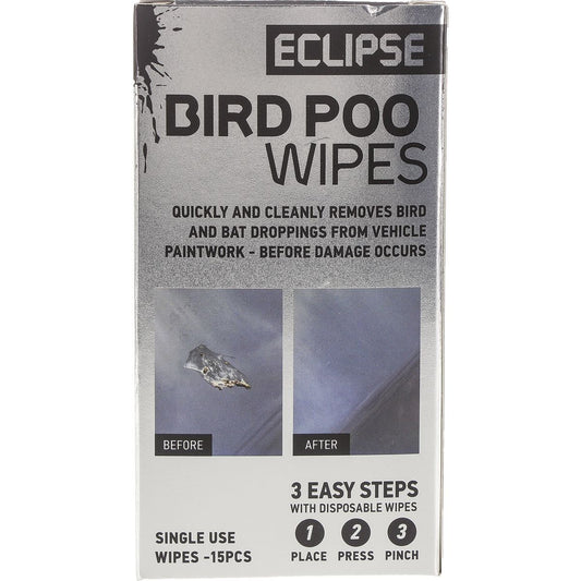 Eclipse Bird Poo Wipes 15 Pack - EBPW15