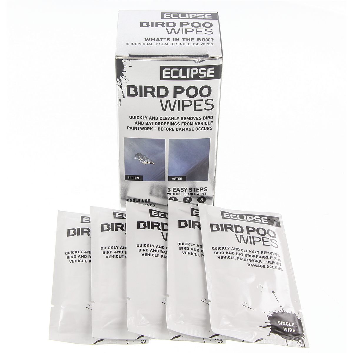 Eclipse Bird Poo Wipes 15 Pack - EBPW15