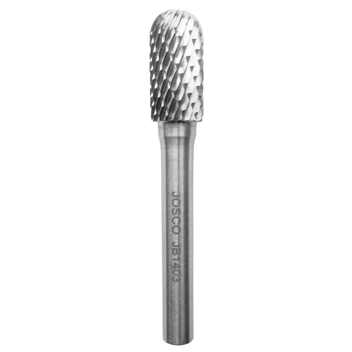 JOSCO Burr DCut 10x20mm 1/4 Shaft Cylinder Ball Nose Carbide - JB1403
