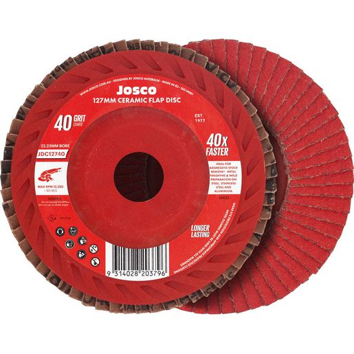 JOSCO Flap Disc 127x22 40g Ceramic - JDC12740