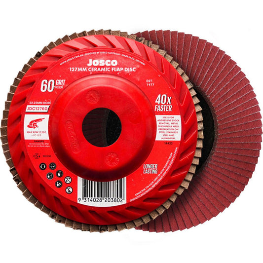 JOSCO Flap Disc 127x22 60g Ceramic - JDC12760