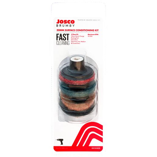 JOSCO Brumby Surface Conditioning Kit 50mm 5pce - BSCK505