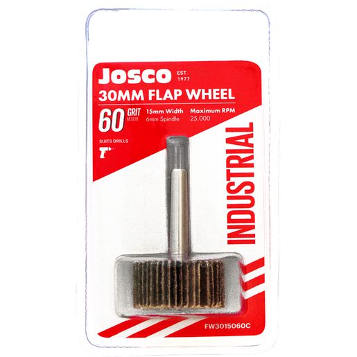JOSCO Flap Wheel 30x15 60g 6 Spindle Packaged - FW3015060C