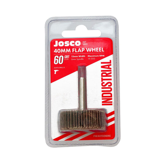 JOSCO Flap Wheel 40x15 60g 6 Spindle Packaged - FW4015060C