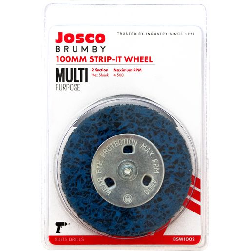 JOSCO Brumby Strip It Wheel 100x30 6.3 Hex Spindle - BSW1002