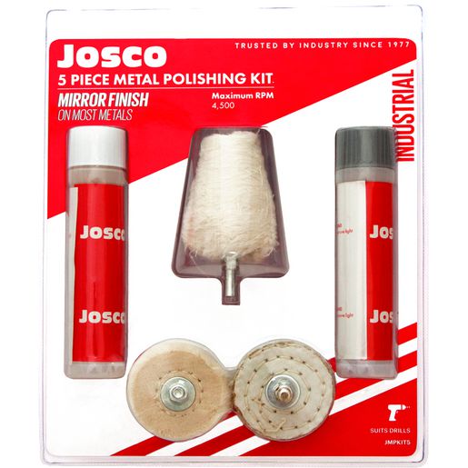 JOSCO Polishing Kit 50mm 5pce Hex Shaft - JMPKIT5