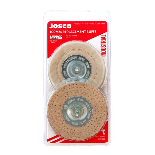 JOSCO Polishing Wheel 100 2pce Kit 6.3 Hex Spindle - JRPK100