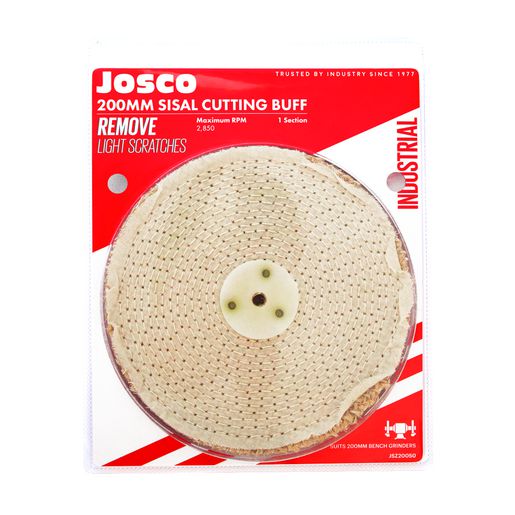 JOSCO Polishing Wheel 200x13 1 Sect Sisal Stitched - JSZ20050