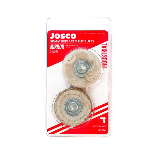 JOSCO Polishing Wheel 50 2pce Kit 6.3 Hex Spindle - JRPK50
