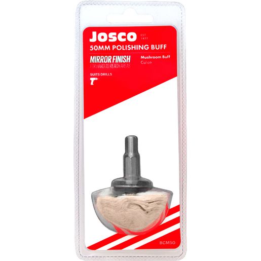 JOSCO Polishing Mushroom 50 Calico 6.3 Spindle - BCM50