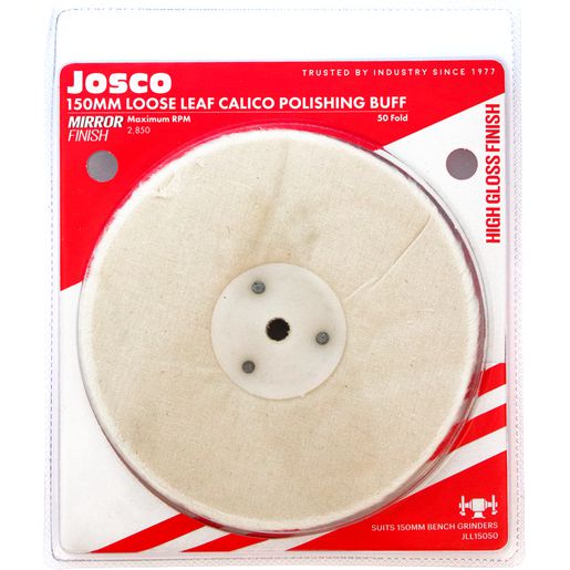 JOSCO Polishing Wheel 150x15 50 Fold Calico Loose Leaf - JLL15050