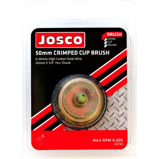 JOSCO Brush Cup CR 50mm 6.3 Hex Shaft - JCC50