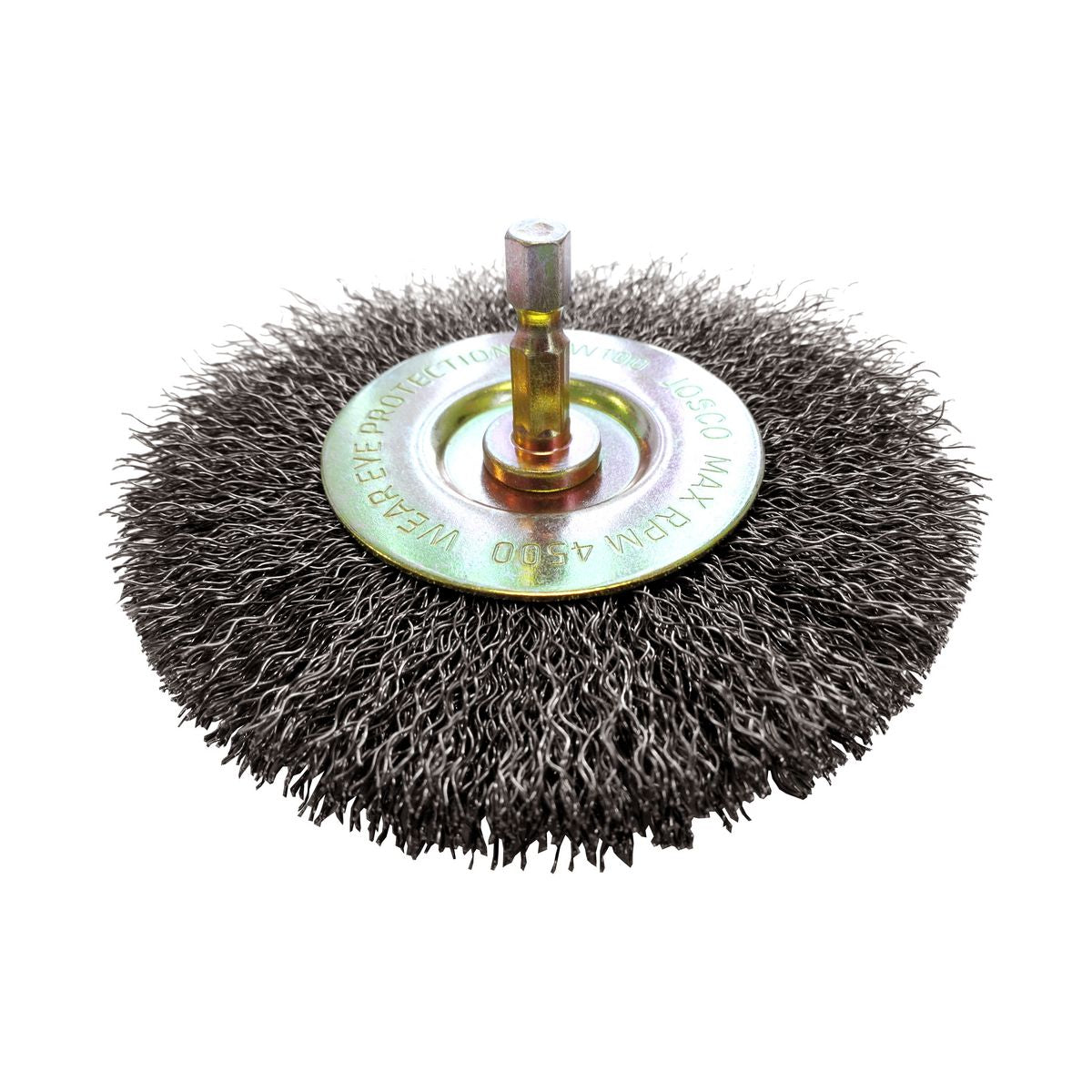 JOSCO Brush Wheel CR 100mm 6.3 Hex Shaft - JCW100