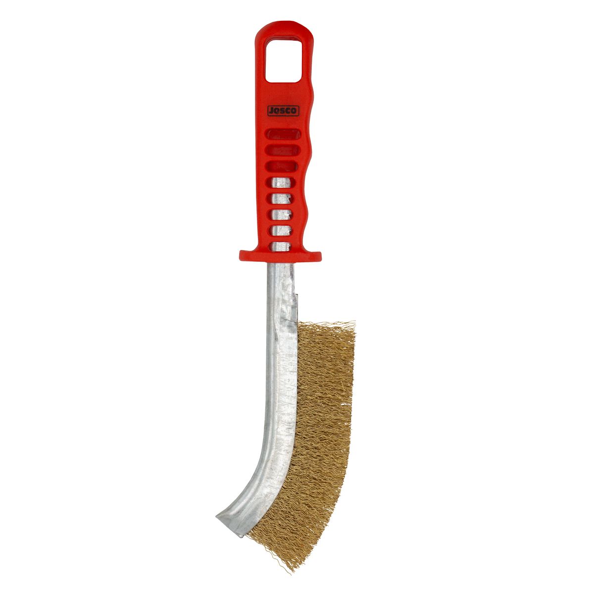 JOSCO Brush Hand CR Steel Red Plastic Handle - BSBS