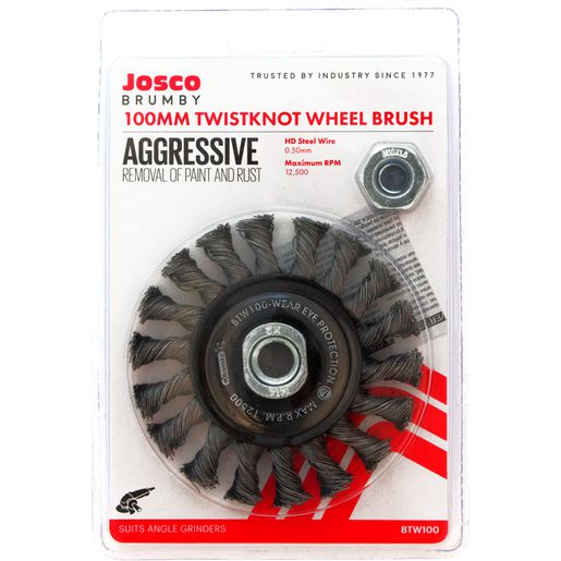 JOSCO Brumby Brush Wheel Multi Thread 0.50 Twist Knot Wire - BTW100