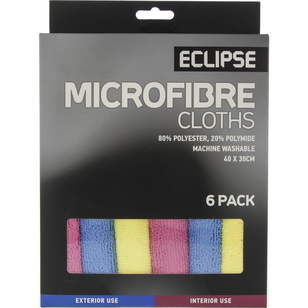 Eclipse Microfibre Cloths 40 x 30cm 6 Pack - EMFC6PK