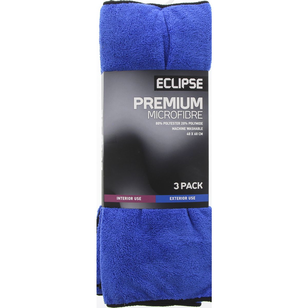 Eclipse Premium Microfibre Cloth 40 x 60cm 3 Pack - EPMFC3