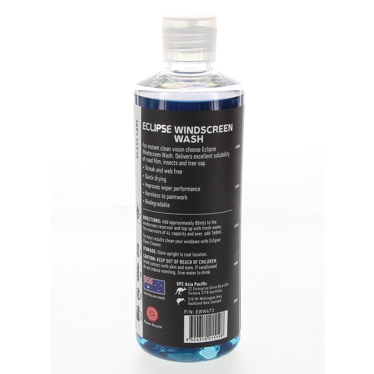 Eclipse Windscreen Wash 473ml - EWW473