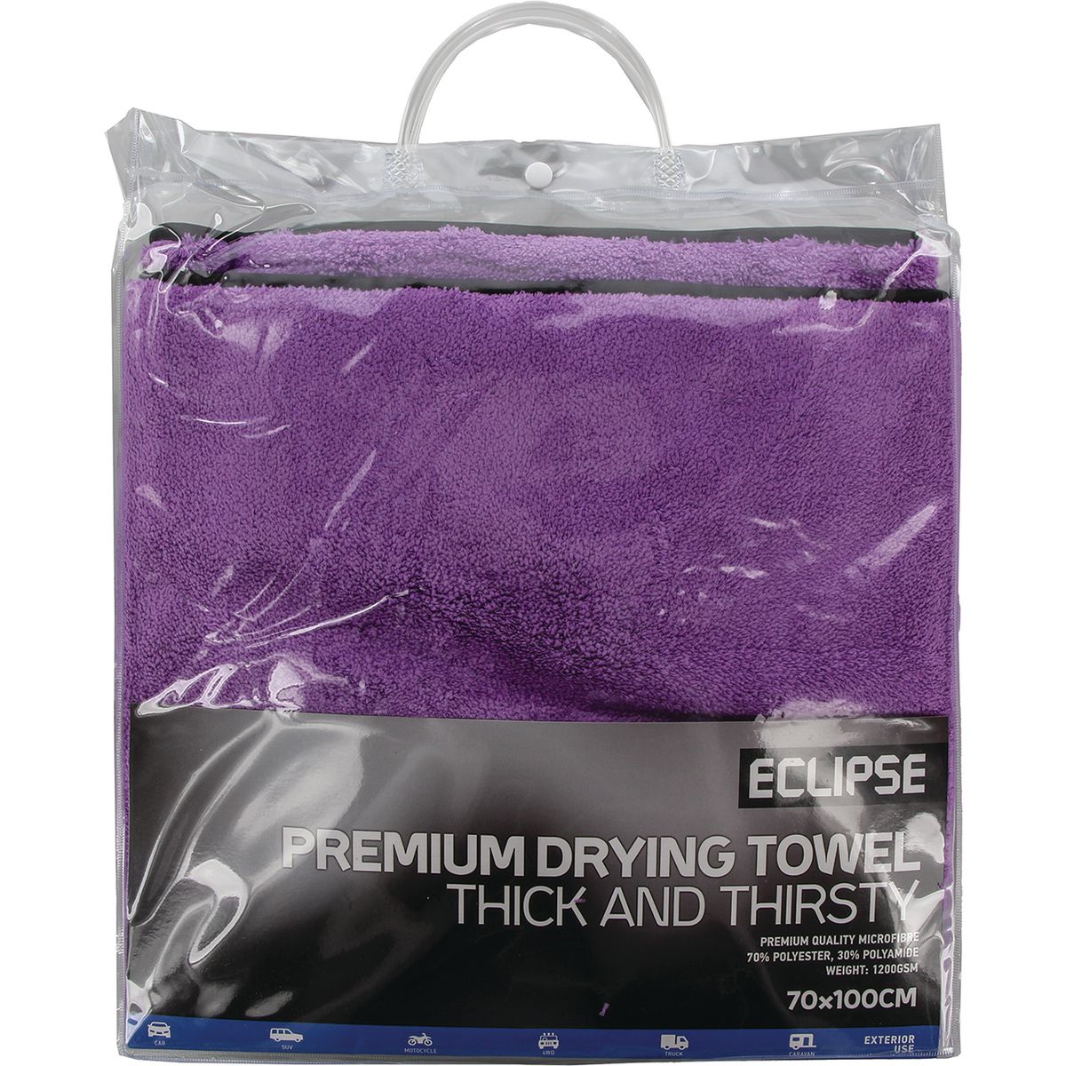 Eclipse Thick and Thirsty Drying Towel Purple - EPDT100
