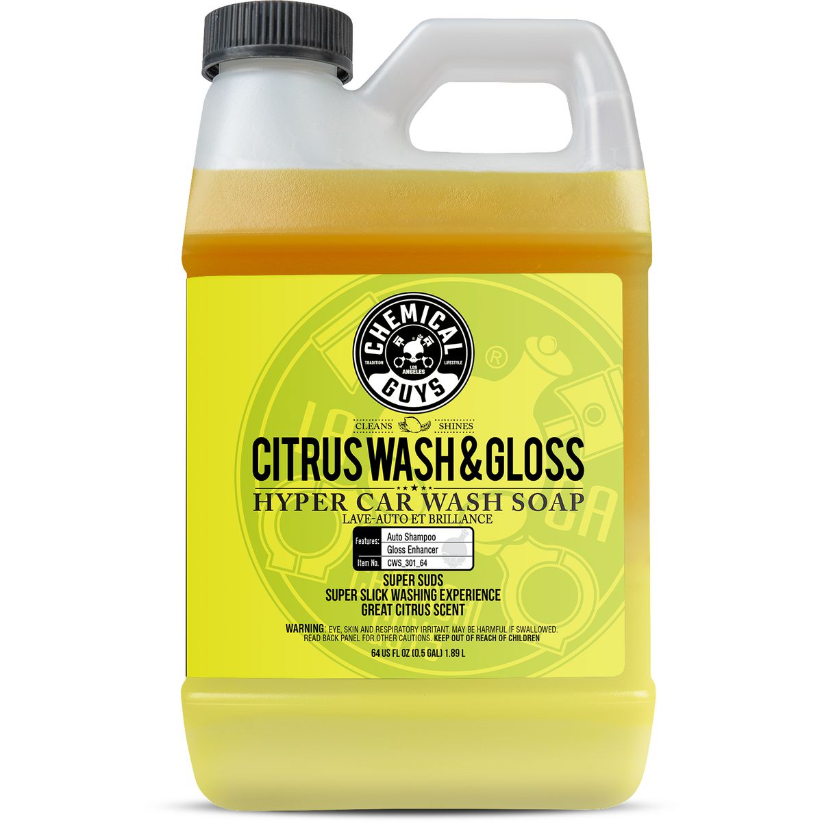Chemical Guys Citrus Wash And Gloss Concentrated Car Wash - CWS_301_64