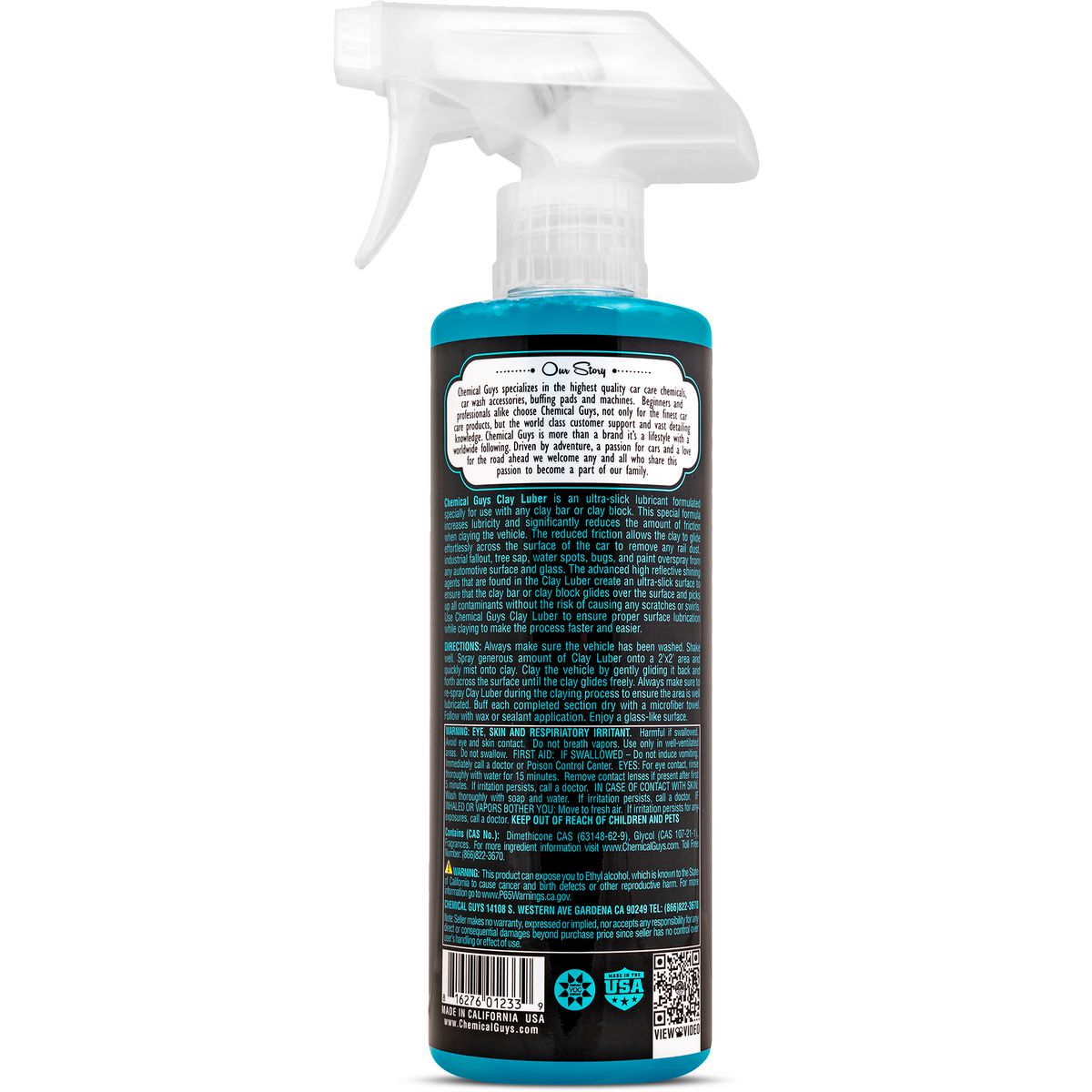 Chemical Guys Clay Luber Synthetic Clay Bar Lubricant 473ml - WAC_CLY_100_16