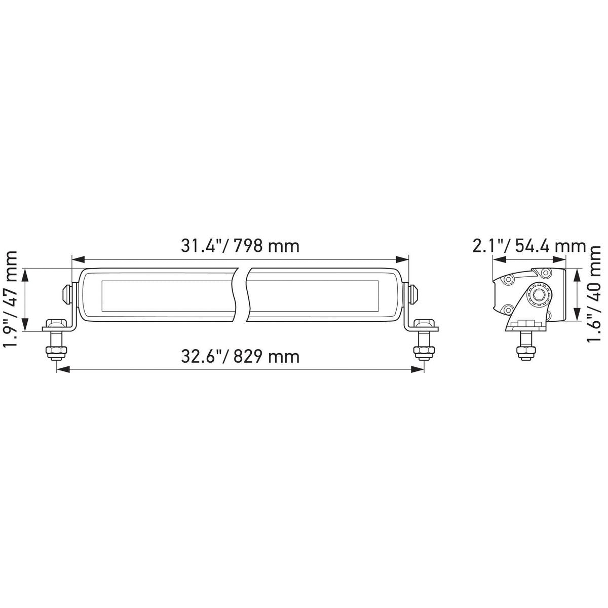 HELLA Black Magic 33 LED 32 Inch Light Bar - 1FJ358176311