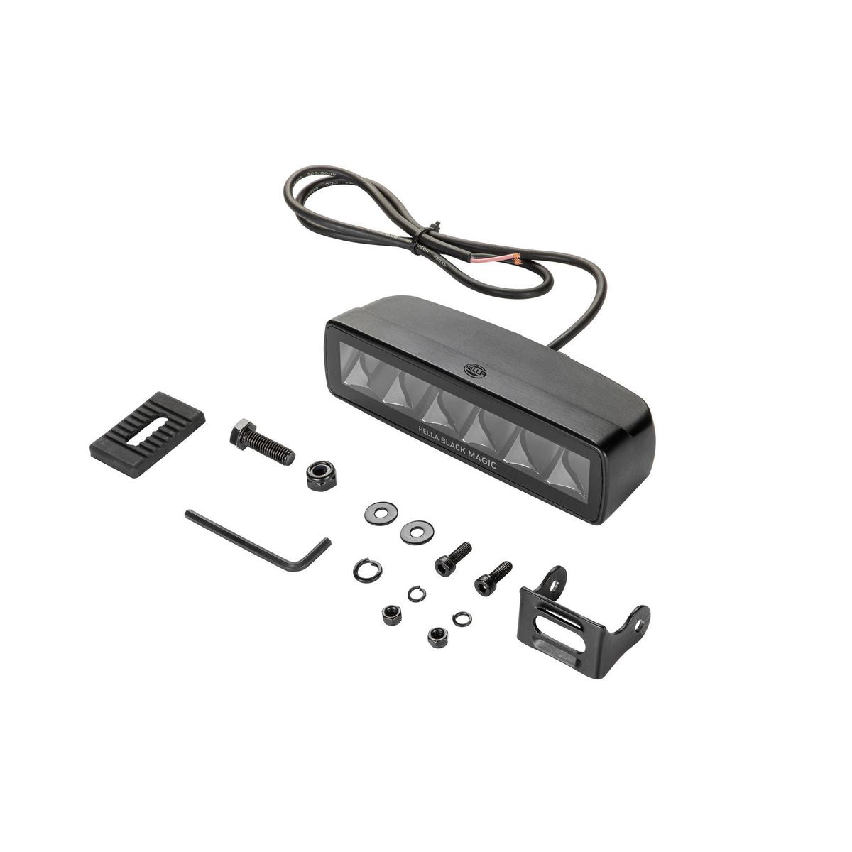 HELLA Black Magic 6 LED 6.2 Inch Spot Beam Light Bar - 1FB358176211