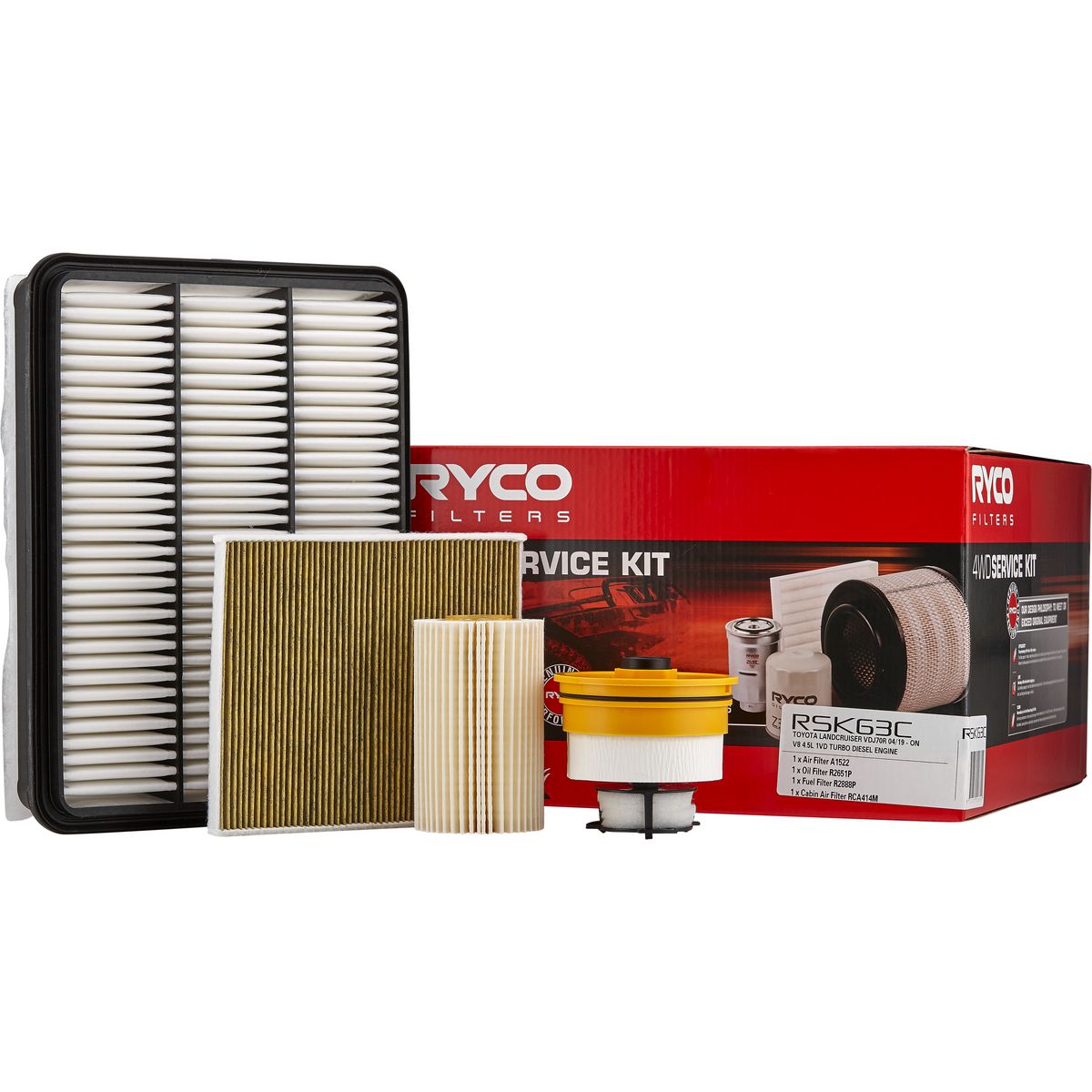 Ryco 4WD Filter Service Kit - RSK63C