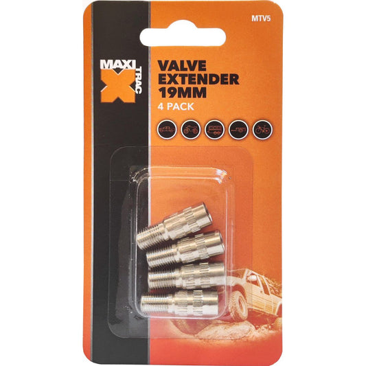 Maxi Trac Valve Extensions 19mm 4 Pack - MTV5