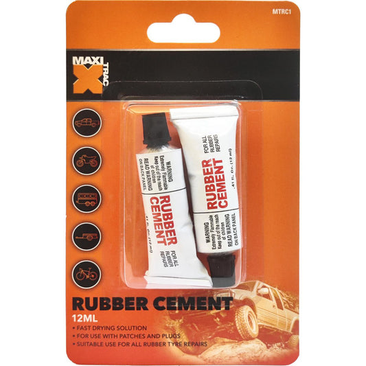 Maxi Trac Rubber Cement 12ml Tube - MTRC1