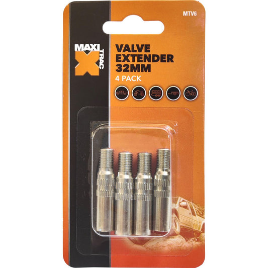 Maxi Trac Valve Extensions 32mm 4 Pack - MTV6