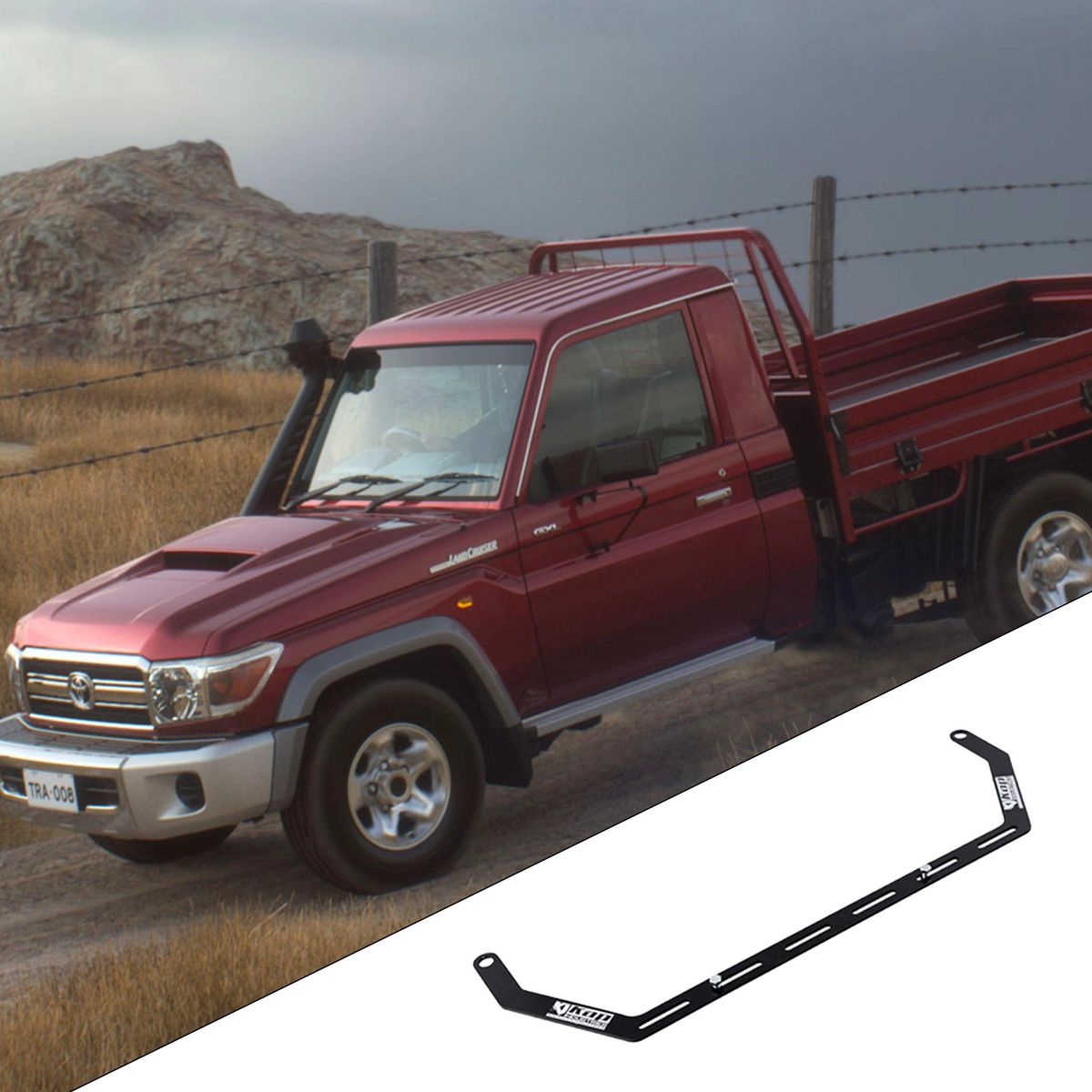 Kap Industries Fire Extinguisher Bracket to suit Toyota Landcruiser 79 Series Single Cab 17+ - KI-LC-79-SC17+-RHS
