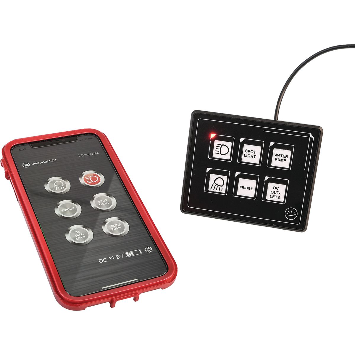 Drivetech 4X4 6-Way Touch Switch Panel with Bluetooth Control - DT-SWP06