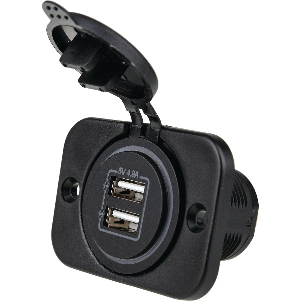 Drivetech 4x4 12/24V Dual USB Socket 2.4A Per USB - DT-17102