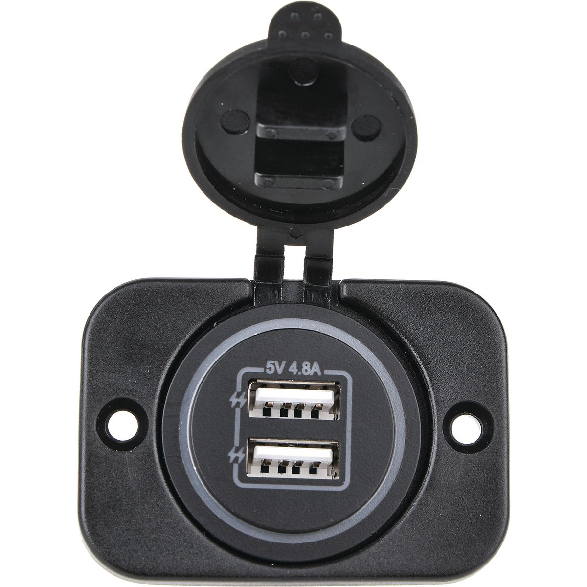 Drivetech 4x4 12/24V Dual USB Socket 2.4A Per USB - DT-17102