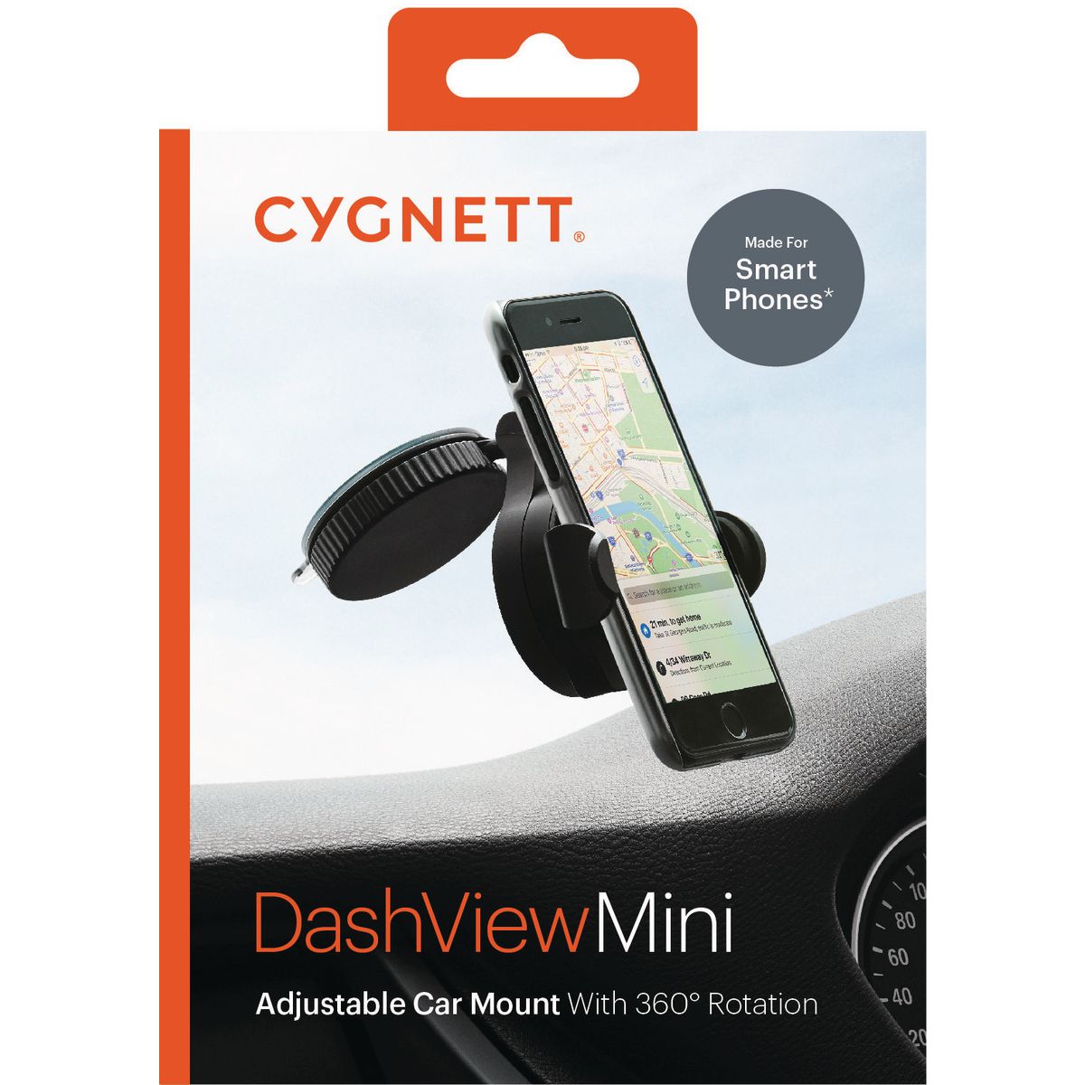 Cygnett DashView Mini Adjustable Car Mount - CY3722ACDAS