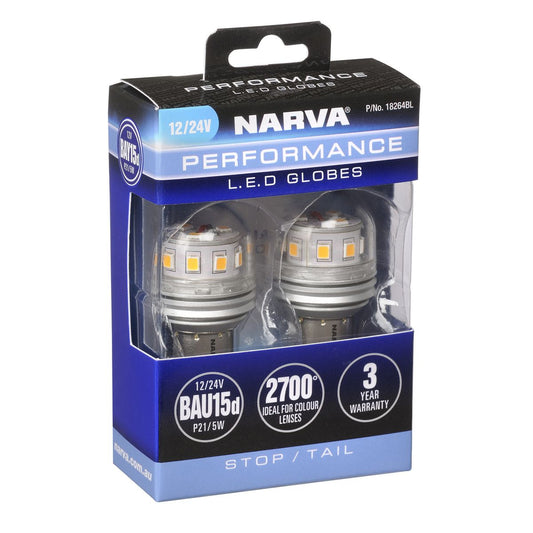 Narva 12/24V Gen III LED BAY15D P21/5W Globes - 18264BL
